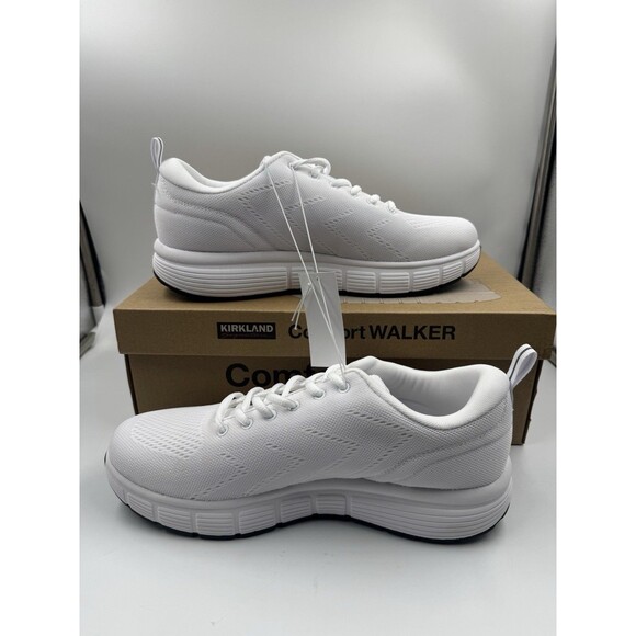 Kirkland Signature Comfort Walker Men’s White Sneakers Slip-Resistant Shoes Sz10 main image 8